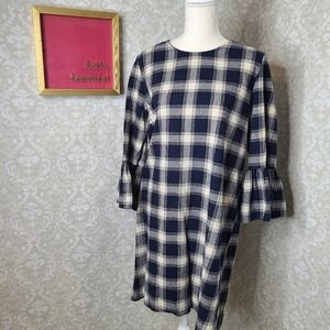 Velvet Heart NWT Cheree Check Dress Navy & Cream Plaid Size Small